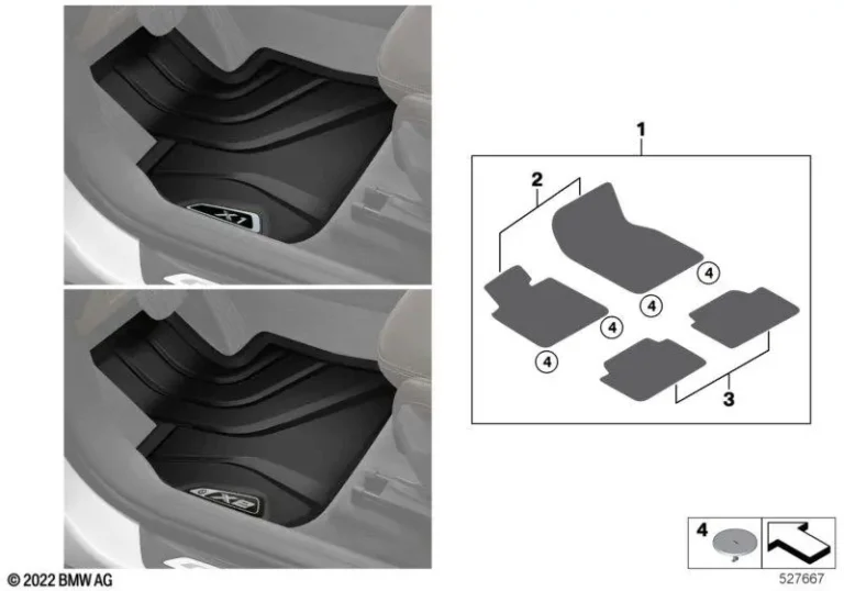 All Weather Front & Rear Floor Mats Set