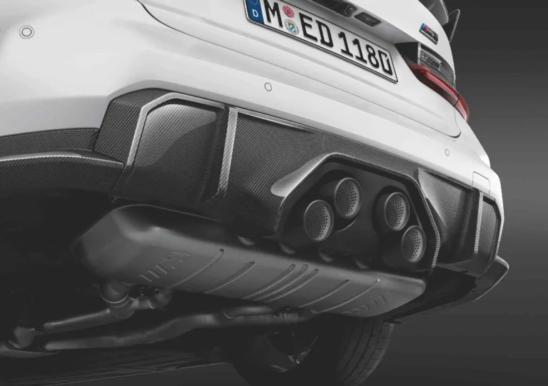 BMW M Performance silencer system and titanium tailpipe trim module