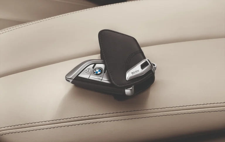 BMW Black Leather Key Fob