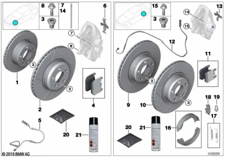 Rear Brake Disc Ventilated Holes 345mm